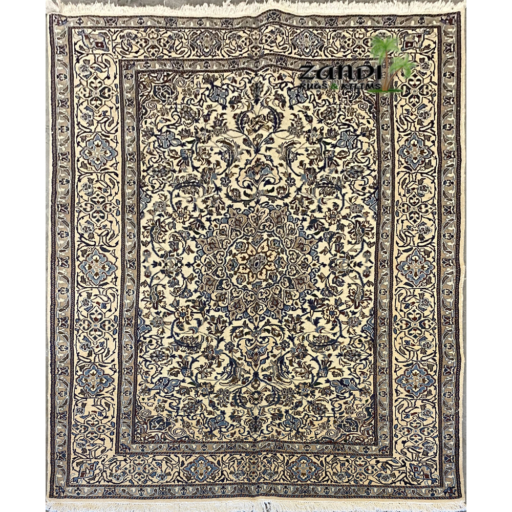Hand knotted Persian Nain design rug size 10'0''x6'8'' RR10473